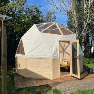 Dôme géodésique glamping nuit insolite avec piscine pyérénées