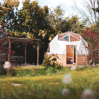 Dôme géodésique glamping nuit insolite avec piscine pyérénées