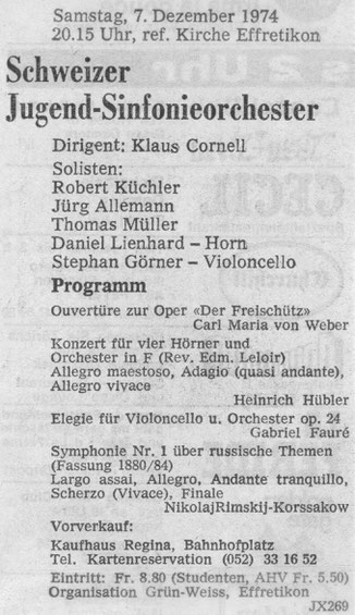 Tages Anzeiger vom 5. Dezember 1974