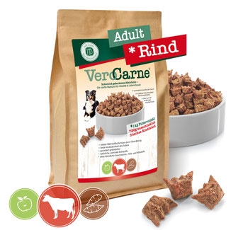 Gebackenes Alleinfutter für Hunde: VeroCarne Adult mit Rind