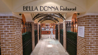 Eingang zum Restaurant Bella Donna.