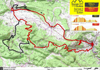 Ronde VTT des 3 Quilles - Plan des grands parcours