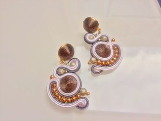 Soutache Statement Ohrringe Calypso by Kinari, Designer, Statement, Schmuck 