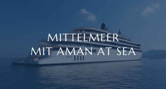 Die Ultra-Luxusyacht Amangati von Aman at Sea im Mittelmeer