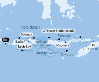 Routenkarte von Benoa, Bali (Indonesien) nach Benoa, Bali (Indonesien) mit Le Soléal