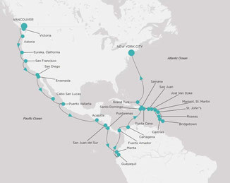Vancouver nach New York City mit Crystal Symphony