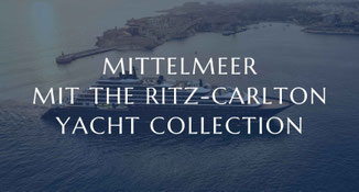 Eine Ritz-Carlton Yacht im Mittelmeer
