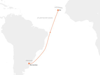 Reiseroute mit HANSEATIC nature von Tromsø nach Longyearbyen