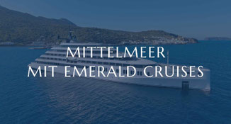 Ein Schiff von Emerald Cruises im Mittelmeer