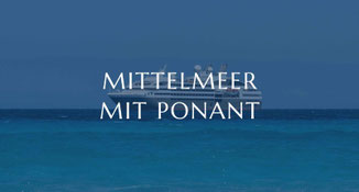 Ein Schiff von Ponant im Mittelmeer