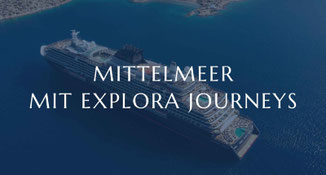 Ein Explora Kreuzfahrtschiff im Mittelmeer