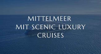 Ein Schiff von Scenic Luxury Cruises im Mittelmeer