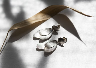 elegante 20er Jahre Ohrstecker Silber