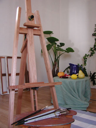 絵画制作アトリエ室内