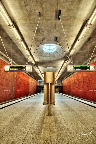 U-Bahnhof Messestadt West München HDR