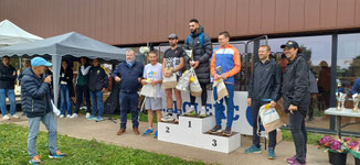 Arrivée et podiums