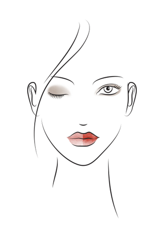 Make-up Collection Spring Summer Fresh Orange Look-Skizze