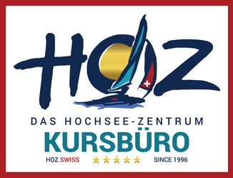 Logo HOZ Kursbüro – Das Hochsee-Zentrum International, maritime Ausbildungskompetenz für Segel- und Motorbootscheine seit 1996.