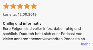 iTunes Rezensionen des Männerquatsch Podcast von kasizita (Stand September 2019)