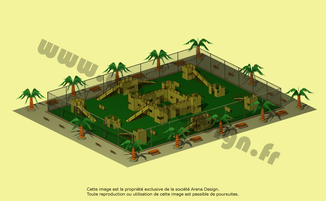 Terrain Mini Fort (terrain complet pour le Paintball, l'Airsoft, le Laser...)