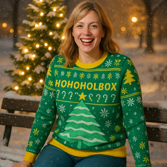 Gepersonaliseerde foute kersttruien bedrukt met eigen logo en huisstijl, ideaal voor bedrijven, verenigingen en clubs vanaf 50 stuks voor een feestelijke en saamhorige uitstraling