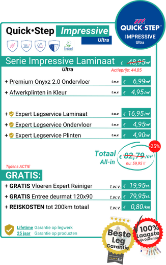 Quick-Step Impressive Ultra all-in aanbieding de laminaat expert!