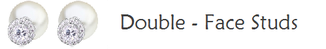 Doppelseitige Ohrstecker, Double Face Ohrstecker, Double Studs bei My Bijouterie kaufen. Mit Zirkonais und Perlen.