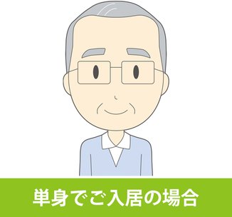 単身でケアハイツ芦原にご入居される場合
