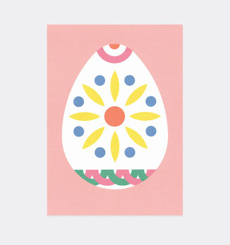 Postkarte . Ostern . Ei . Osterei . Julia Matzke Illustration . Bilder für Kinder
