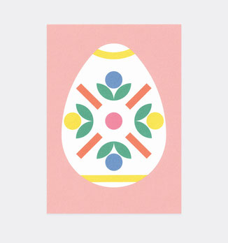 Postkarte . Ostern . Ei . Osterei . Julia Matzke Illustration . Bilder für Kinder
