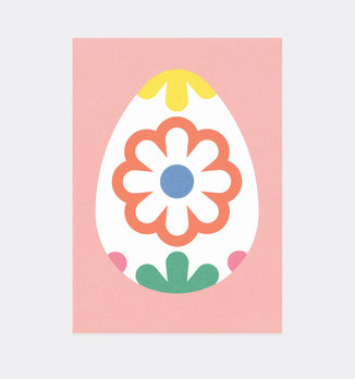 Postkarte . Ostern . Ei . Osterei . Julia Matzke Illustration . Bilder für Kinder