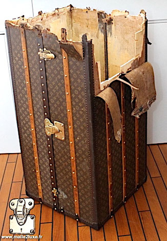 Louis Vuitton trunk to restore wardrobe bad condition