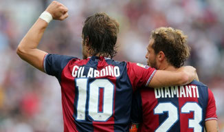 Alberto Gilardino e Alessandro Diamanti hanno giocato insieme nel 2013 nel Bologna e nel 2015 nel Guangzhou Evergrande