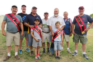 L to R: David Jackel, Colin Finn, Mark McDonald with Lachy McDonald, Gil. Farish, Warren Fish with Zac Leatham, Harry Memery, Allan Cooper.