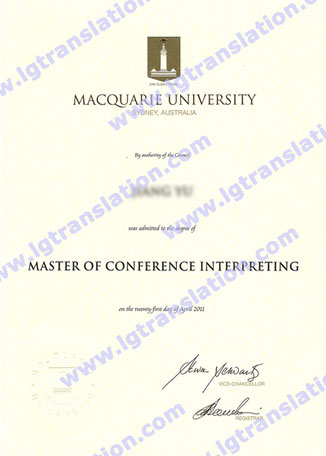 Master of Conference Interpreting from Macquarie University, Jiang Yu