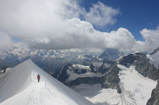 Zinalrothorn, Rothorngrat, Abstieg Normalweg