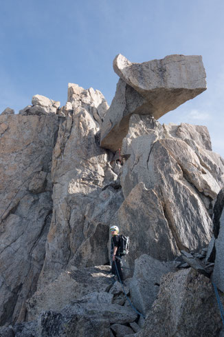 Trient, Cabane d'Orny, Petit Clocher du Portalet, Aguilles du Tour, Aiguille du Tour, traverse, überschreitung, arête de la table, Südgipfel, Cabane du Trient, Felstisch