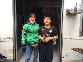 Thiên Phúc and his mother