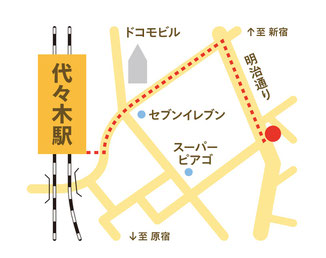 代々木駅からの地図