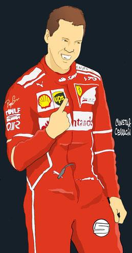 Sebastián Vettel by Muneta & Cerracín