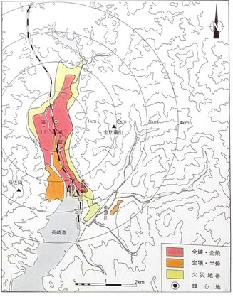 長崎市の被災地図