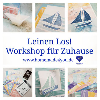 Workshop für Zuhause Leinen Los Schiff Stampin Up