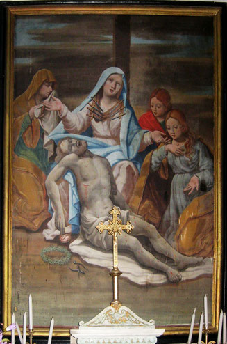 Monte - Déploration au pied de la croix avec Marie et les saintes femmes