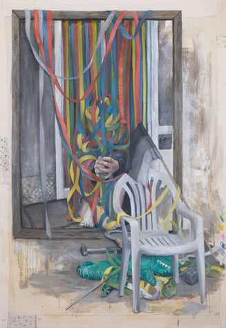 C1 // No Civil War For Me . 2020 . 180x125 . oil on canvas