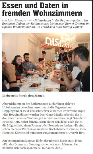 Essen und Daten in fremden Wohnzimmern