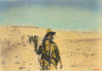 Algeriern 1955, Foto: Arthur Engel vorne, Kamerad mit Kamera von A.E. (Leica) geschossen.