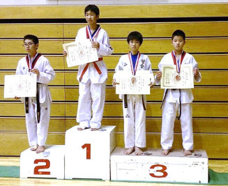 小学6年男子重量級 3位 白石光選手(右)
