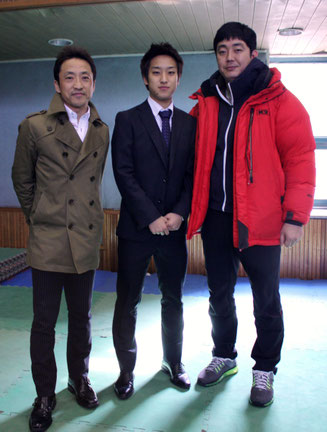 西村先生・純選手・テコンドー部コーチ