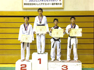 高校生男子-59kg級　3位　廣田龍信選手(右)