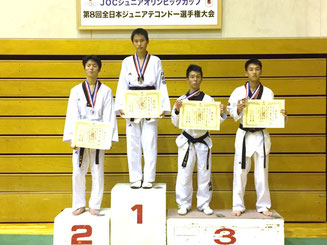 高校生男子-59kg級 3位 廣田龍信選手(右)